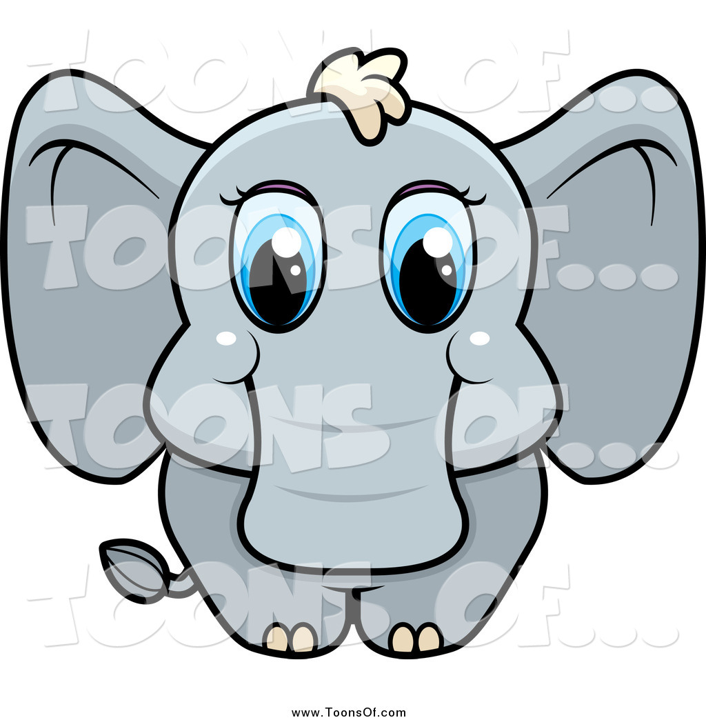 1024x1044 Clipart Of A Cute Baby Elephant With Big Blue Eyes By Cory Thoman