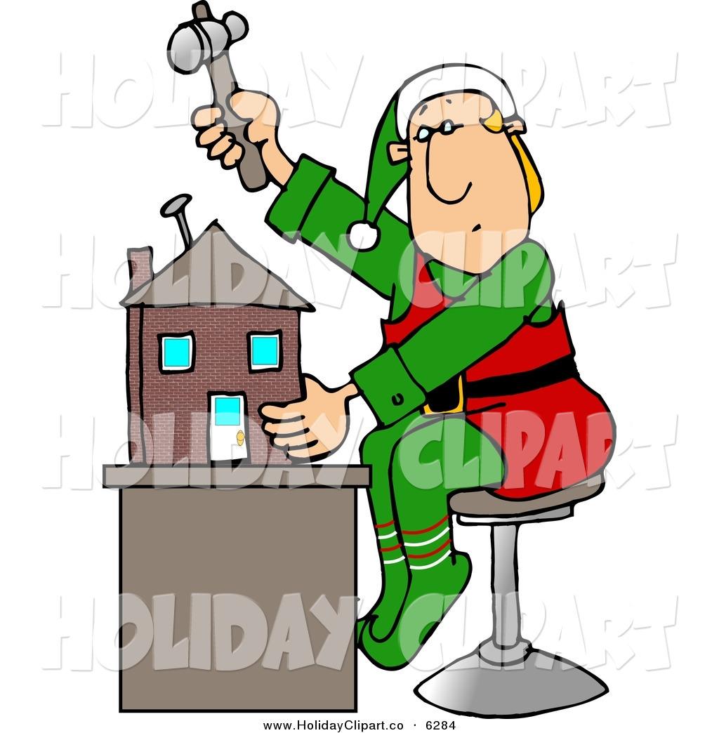 1024x1044 Elves Making Toys Clipart