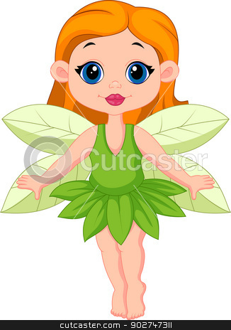 326x464 Cute Fairy Cartoon Stock Vector