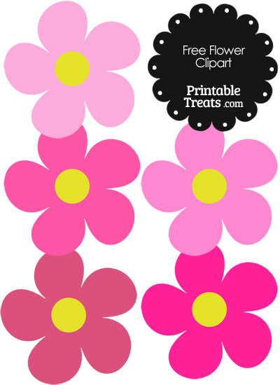 400x550 Cute Flower Clipart In Shades Of Pink Printable