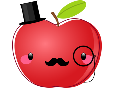 400x309 Mustache Activities Free Dapper Apple With A Mustache Clip Art