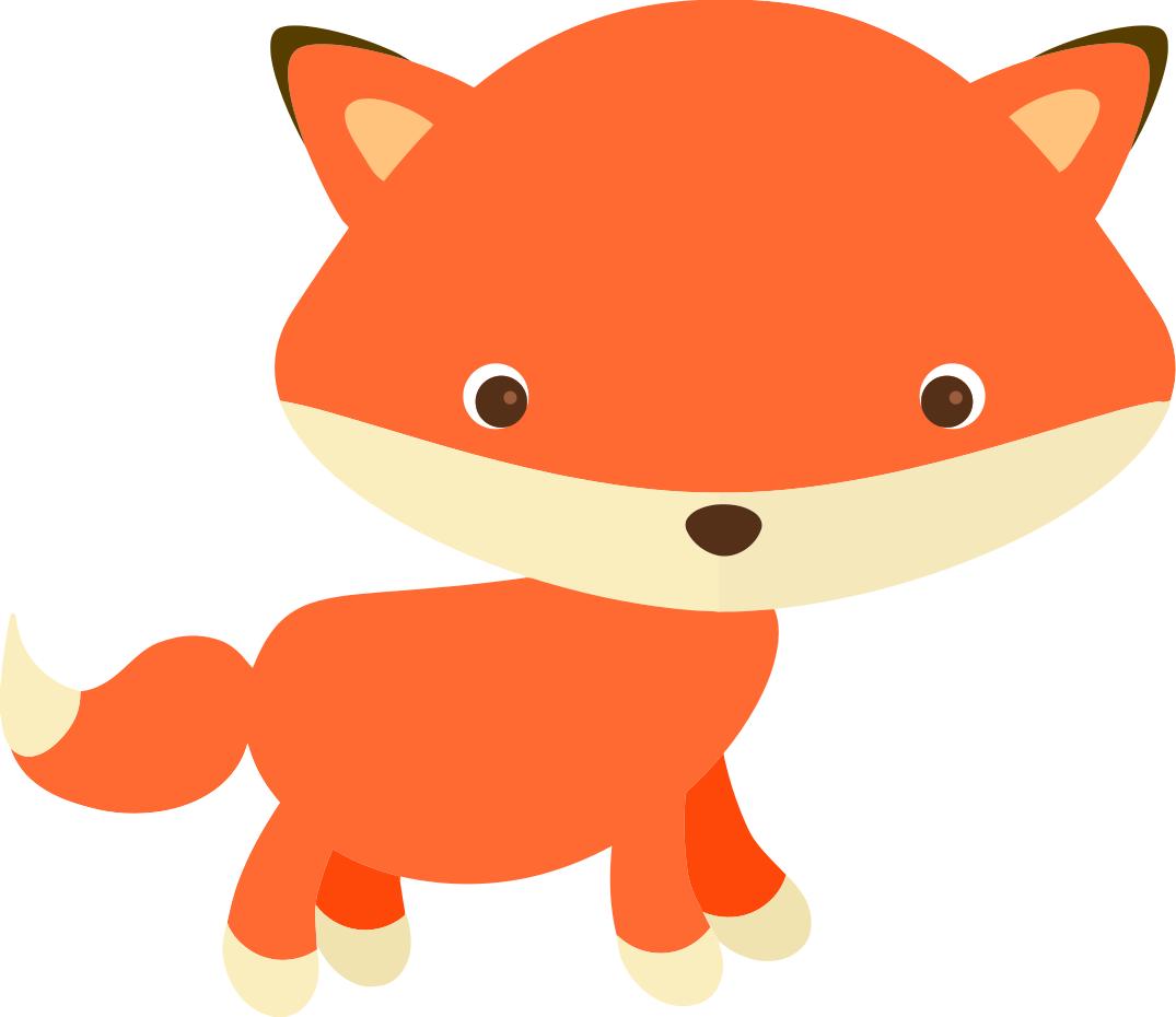 1075x930 Cute Fox Clipart