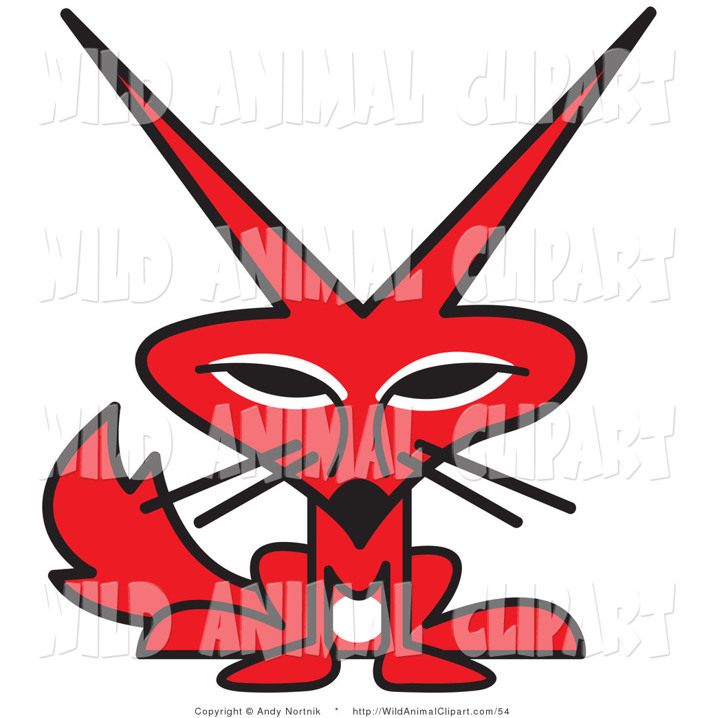 1024x1044 Clip Art Of A Cute Red Fox With A White Belly And Big Pointy Ears