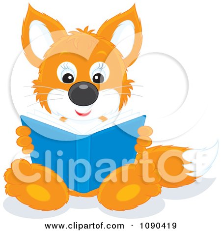 450x470 Clipart Cute Polar Bear Sitting And Reading A Book