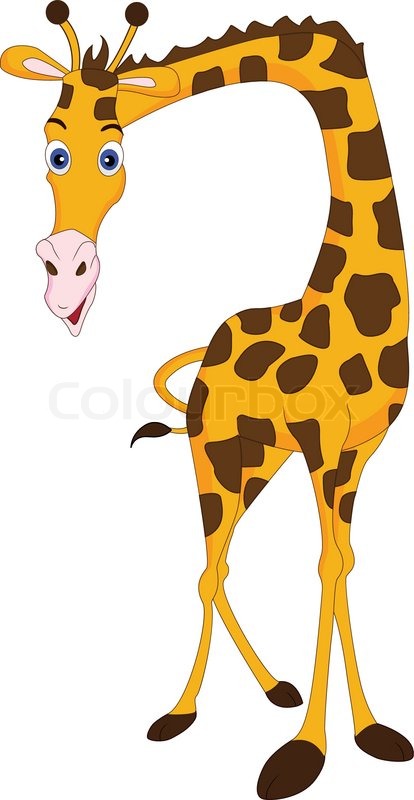 414x800 Cute Giraffe Cartoon Stock Vector Colourbox