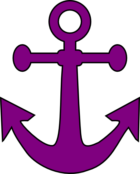 480x595 Purple Anchor Clip Art
