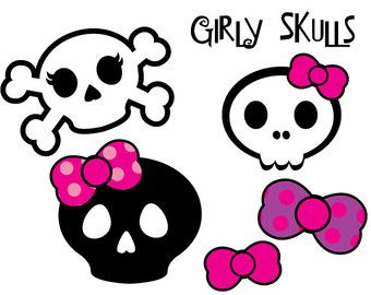 340x270 Awesome Cute Skull Clipart