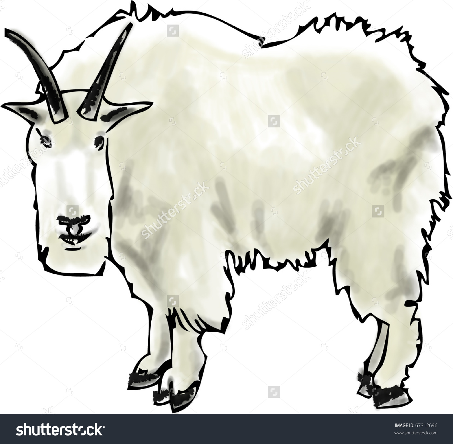 1500x1470 Clip Art Mountain Goat Clip Art