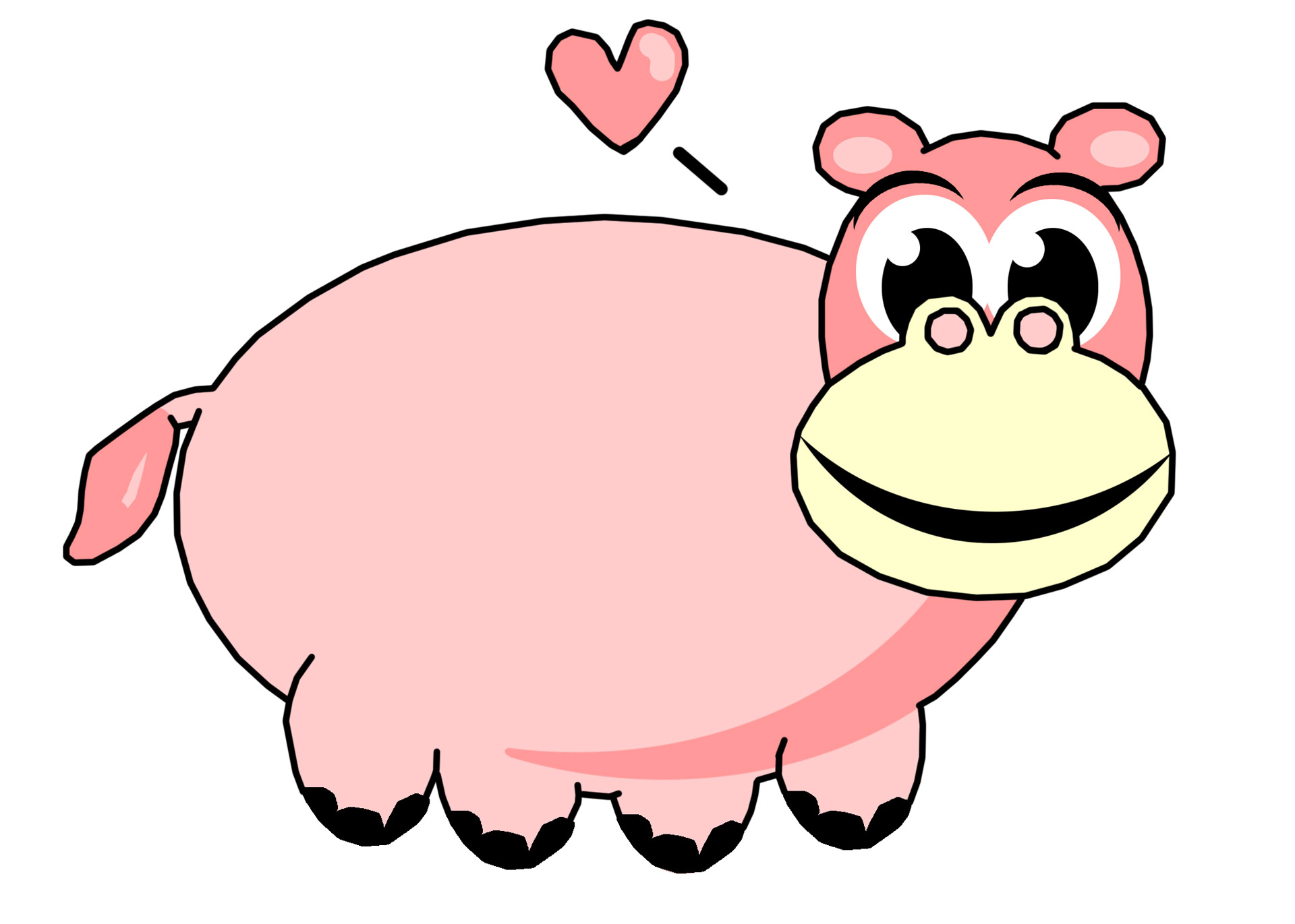 1920x1371 Cute Pig Clipart