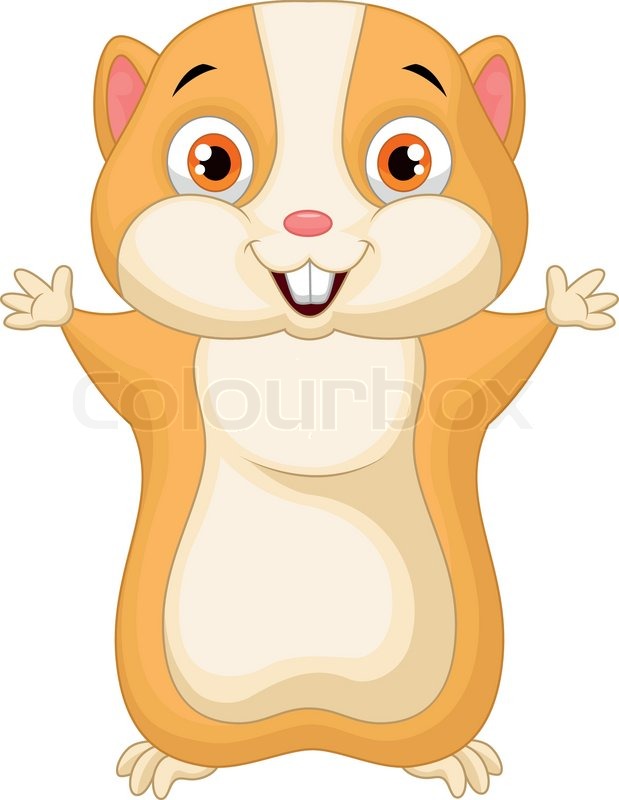 619x800 Vector Illustration Of Cute Hamster Cartoon Stock Vector Colourbox