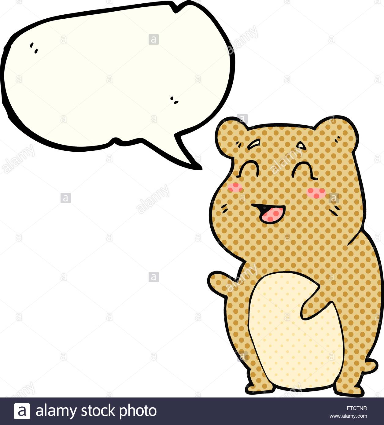 1256x1390 Freehand Drawn Comic Book Speech Bubble Cartoon Cute Hamster Stock