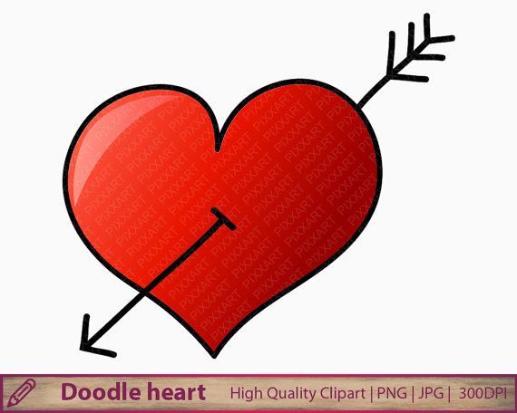 570x456 Doodle Heart Clipart, Hand Drawn Heart Clip Art, Cute Love