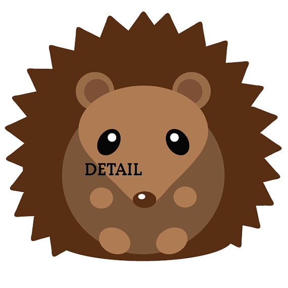 570x570 Cute Woodland Hedgehog Clipart