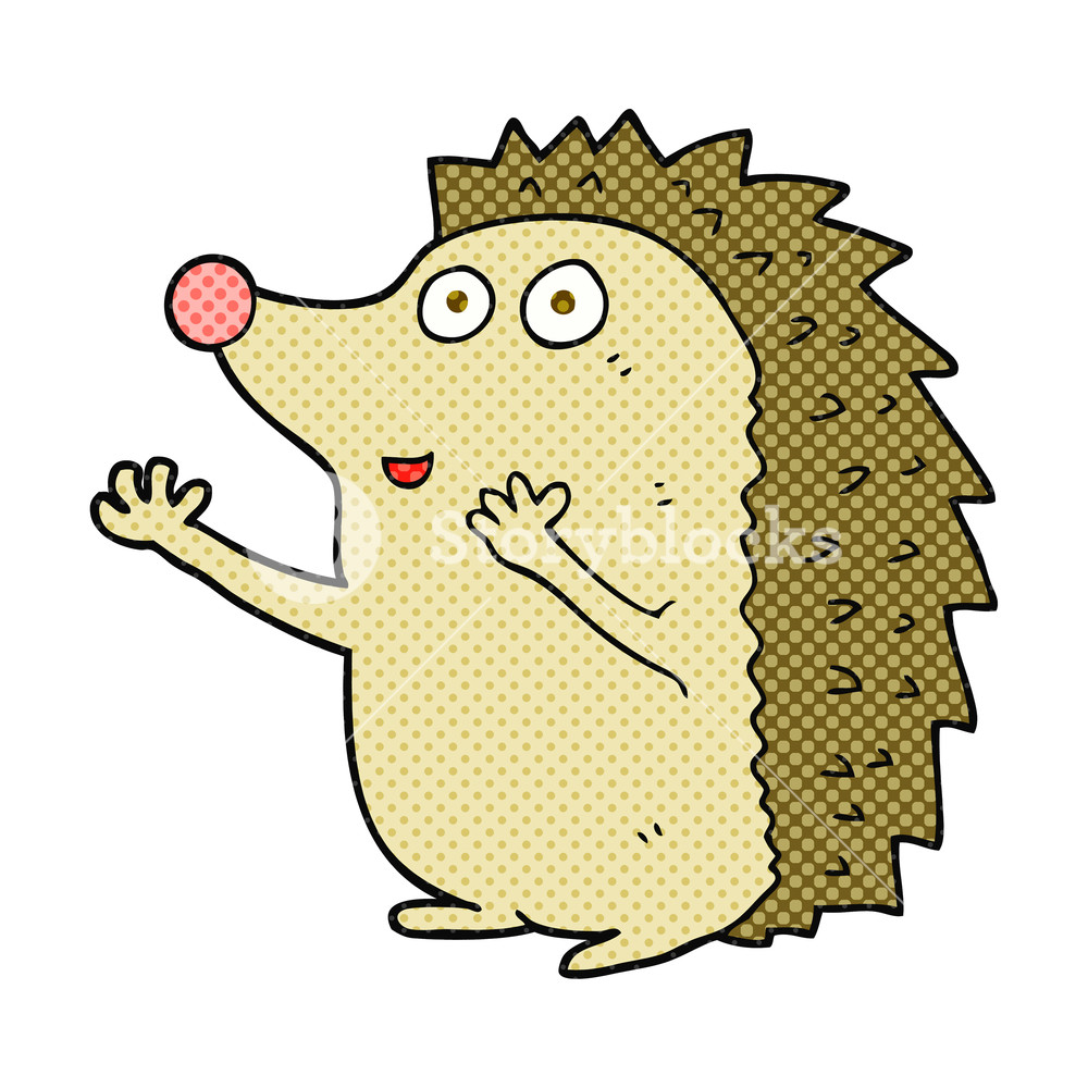 1000x1000 Freehand Drawn Cartoon Cute Hedgehog Royalty Free Stock Image