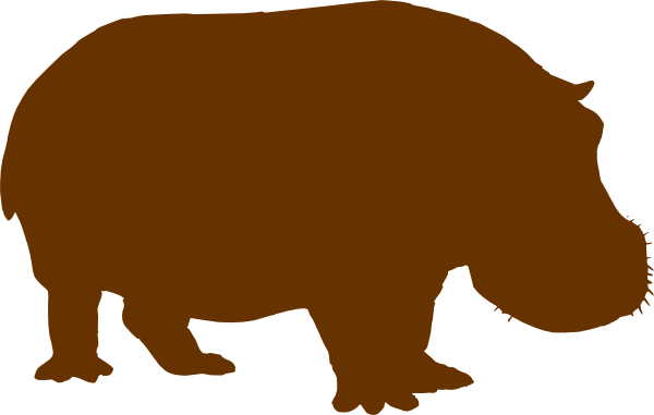 600x381 Brown Clipart Hippo