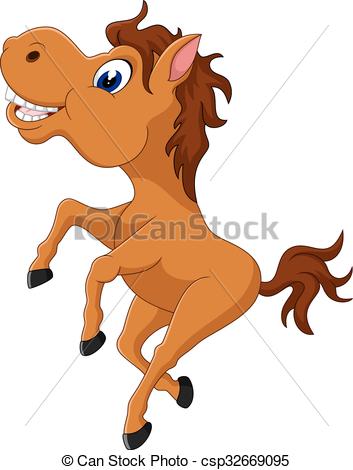 353x470 Illustration Of Cute Horse Cartoon Eps Vectors