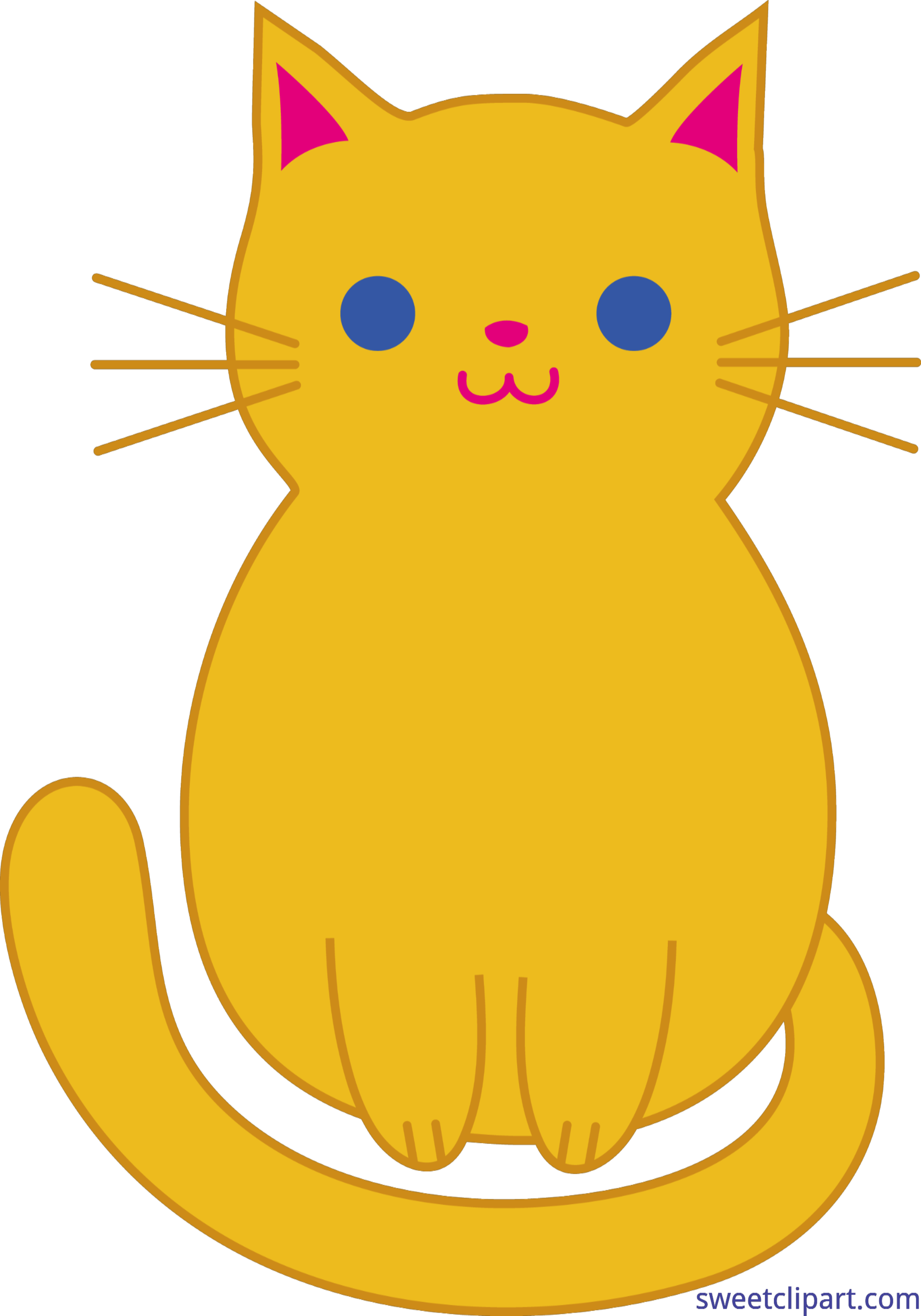 3528x5039 Cute Orange Kitty Cat Clip Art