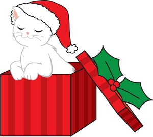 300x270 Kittens Clipart Christmas