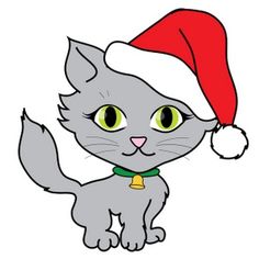 236x236 Images Of Cute Kitten Christmas Clipart Cute Cat. Watercolor