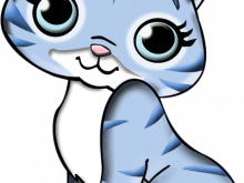 220x165 Free Kitty Clipart Free Cute Blue Cat Clip Art Clipart Panda Free