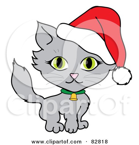 450x470 Royalty Free (Rf) Christmas Cats Clipart, Illustrations, Vector