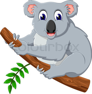 314x320 Cartoon Koala. Vector Clip Art. Farm Animals. Animal