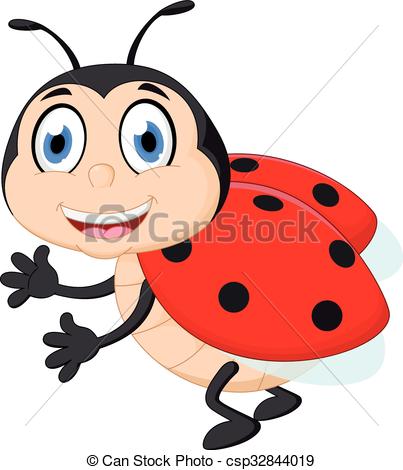 403x470 Vector Illustration Of Cute Ladybug Cartoon Vector Clip Art