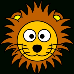 300x300 Cute Lion Face Clip Art