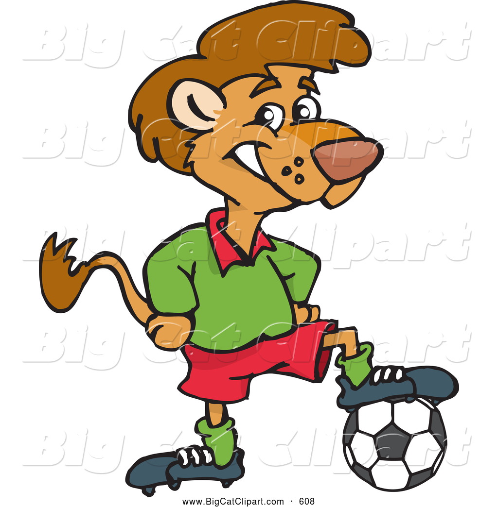 1024x1044 Big Cat Cartoon Vector Clipart Of A Cute Lion Resting His Foot