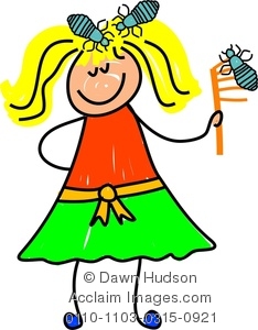 234x300 Clipart Image Of Cute Little Girl With Head Lice