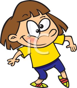 308x350 Royalty Free Clip Art Image Cartoon Of A Cute Little Girl