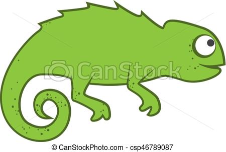 450x304 Green Cute Chameleon Vector