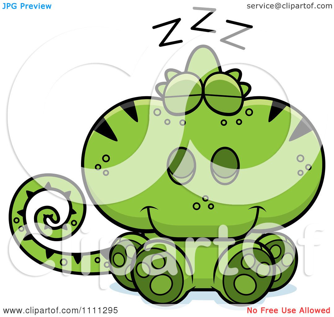 1080x1024 Clipart Cute Sleeping Green Chameleon Lizard