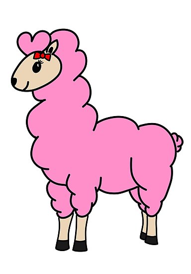384x550 Cute Pink Llama Posters By Anilaky Redbubble