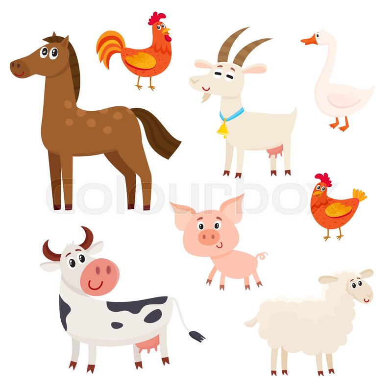 800x800 Set Of Farm Animals