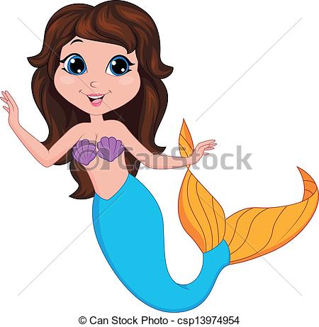 450x461 Clipart Vector Of Cute Mermaid Clipart Panda