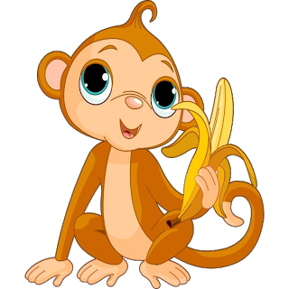 320x320 Image Of Cute Monkey Clipart