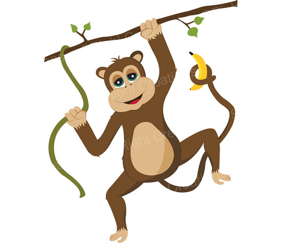 570x496 Safari Monkey Clipart
