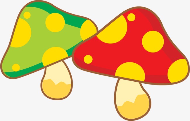 650x415 Cute Cartoon Mushrooms, Cartoon, Lovely, Mushroom Png Image