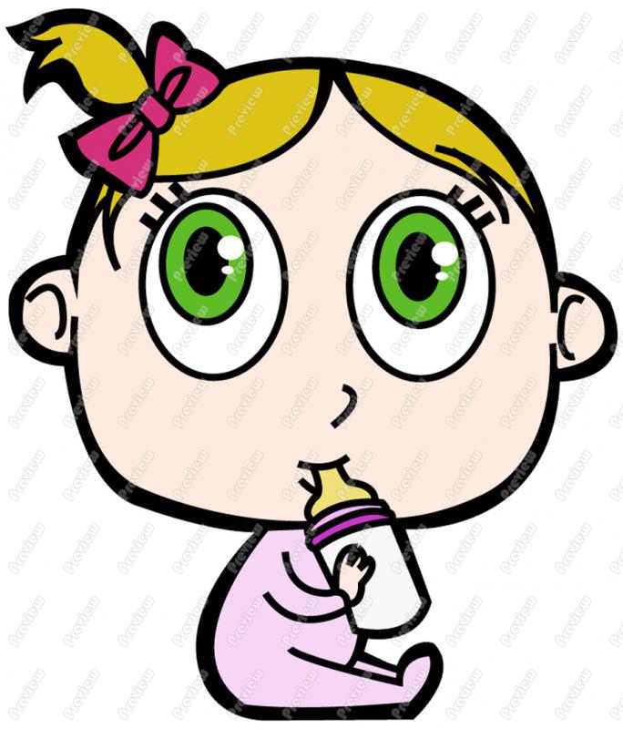 684x800 Baby Clipart Drinking Bottle