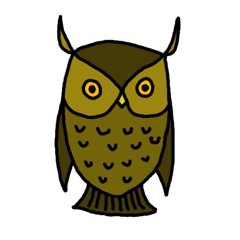 830x830 Owl Clip Art