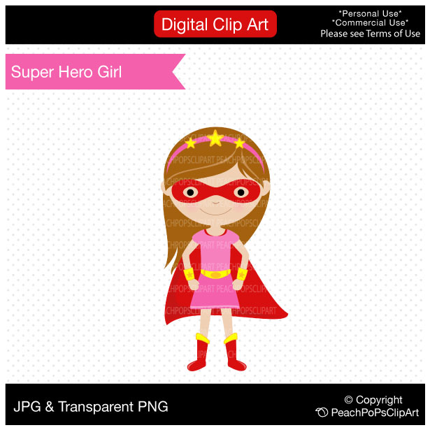 615x615 Cute Superhero Clipart