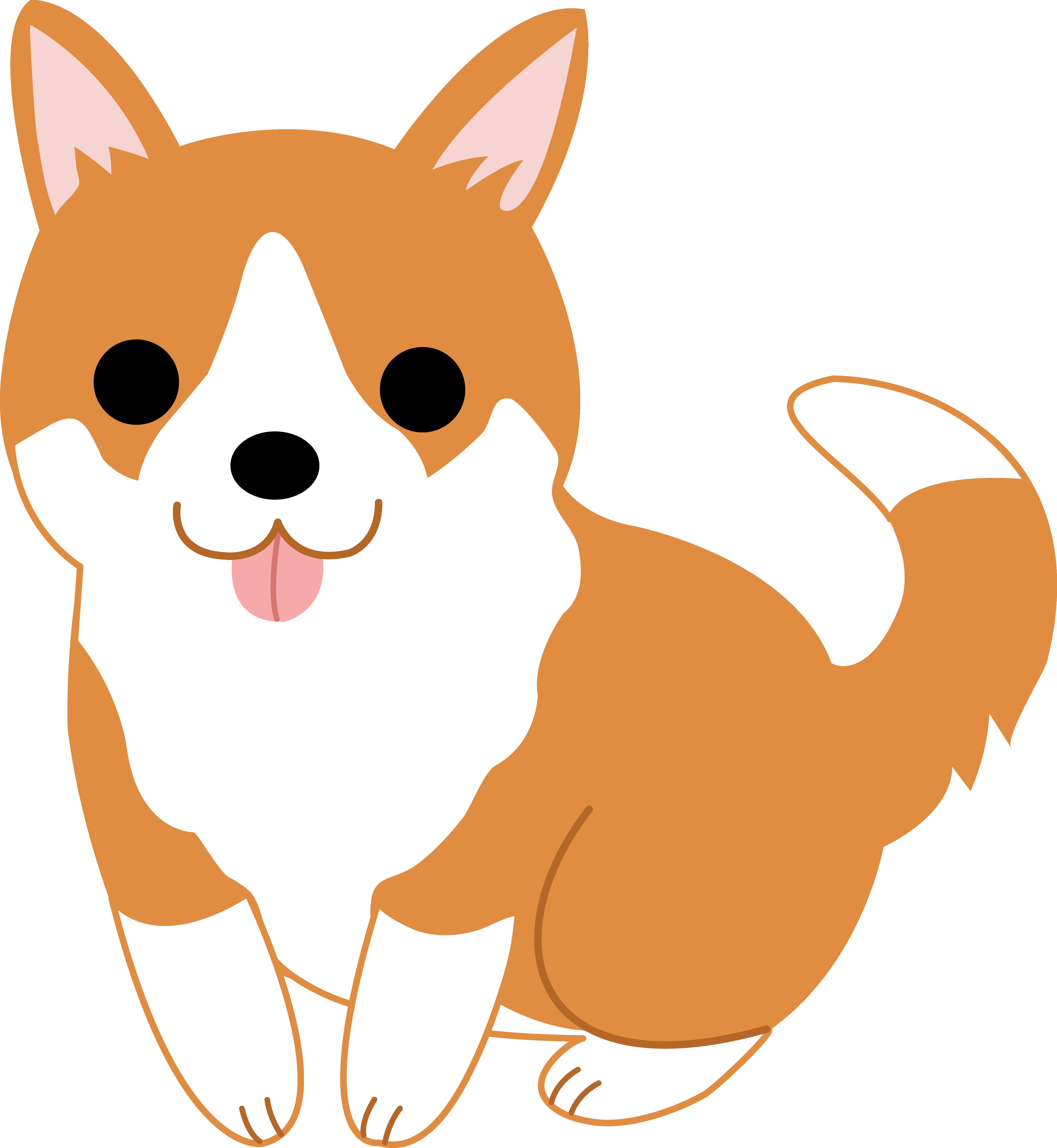 4736x5143 Cute Corgi Puppy Clip Art Clipart Panda Free Images Stunning