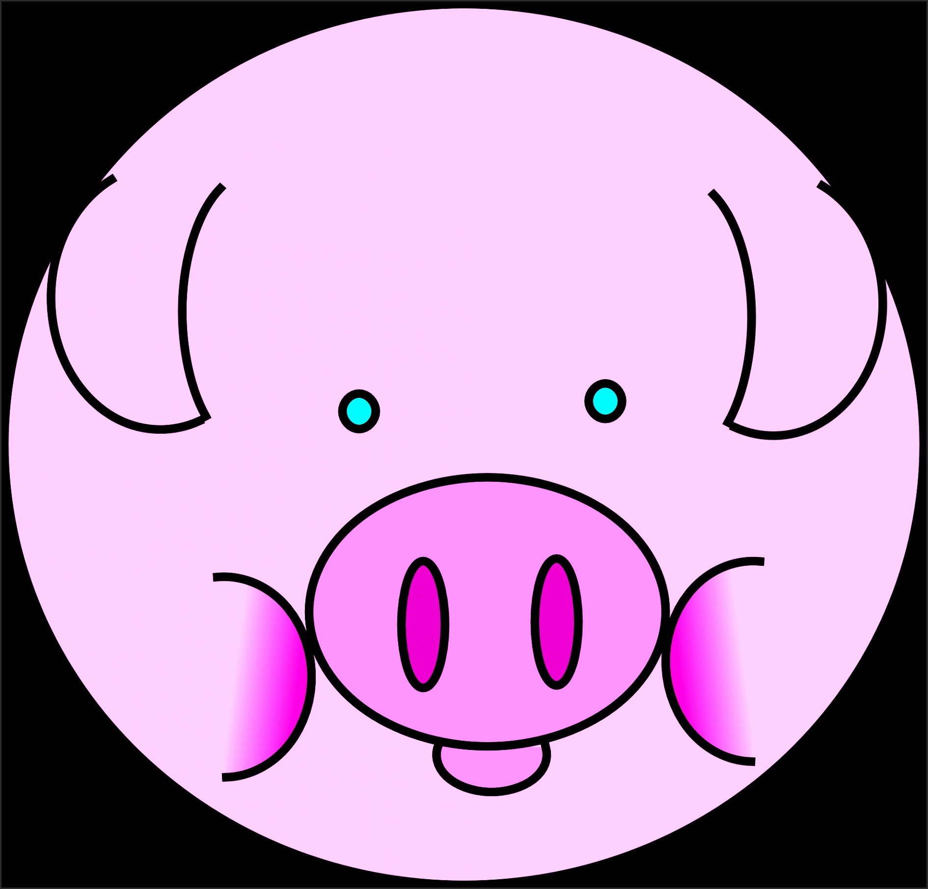1890x1810 Pig Face Clip Art Usgfx Elegant Pig Clipart Cute Pig Pencil And