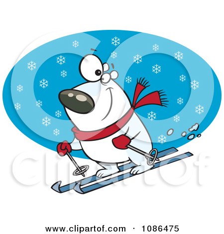 450x470 Royalty Free Vector Clip Art Illustration Of A Cartoon Happy Polar