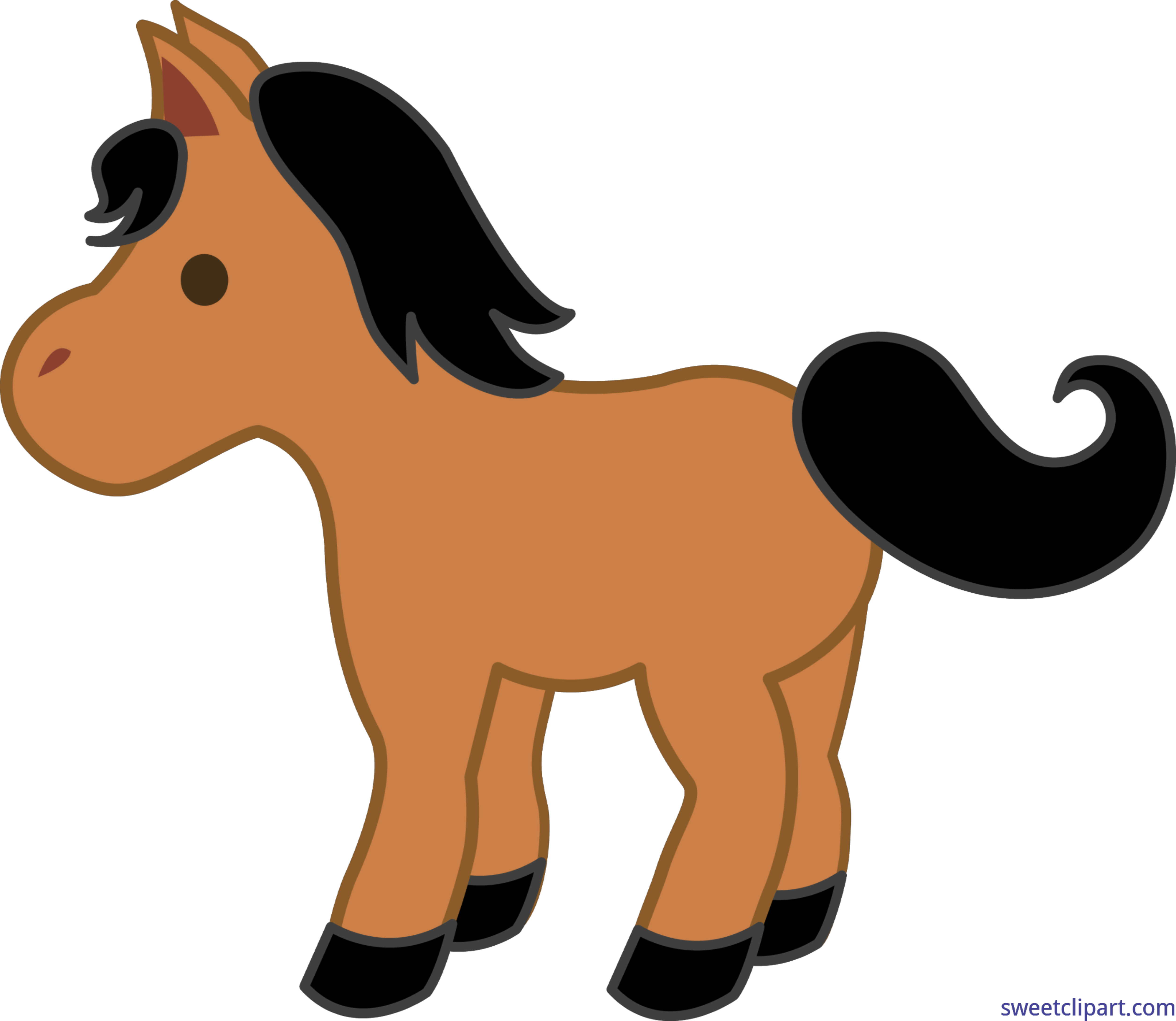 5024x4362 Horse Pony Cute Brown Clip Art