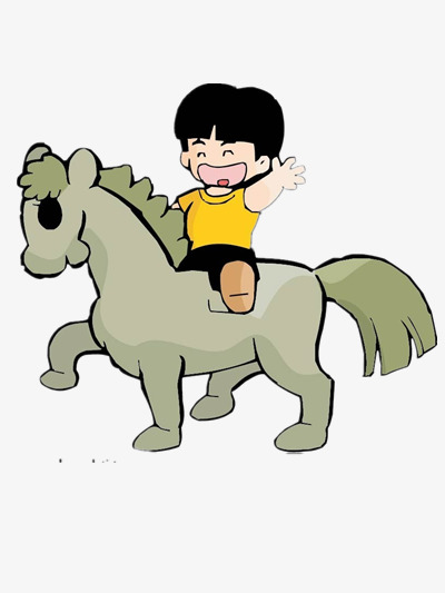 400x533 Riding Little Boy, Cartoon, Mushroom Head, Cute Png Image