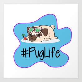 264x264 Cute Pug Art Prints Society6