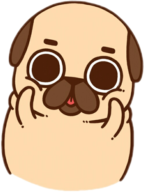 500x668 Pug Dog Cute Lovely Kawaii Ftestickers