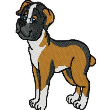 353x353 Cute Free Boxer Puppy Clipart